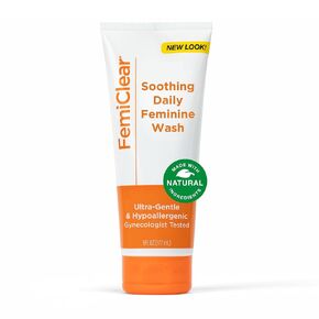 FemiClear Soothing Daily Feminine Wash - Feminine Care Wash for Itching & Irritated Skin, Feminine Hygiene Products, Essentials for Vaginal Health, PH Balance for Women (6FL oz)