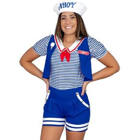 Adult Women's Robin ST TV Show Ahoy Sailor Halloween Costume Cosplay Set