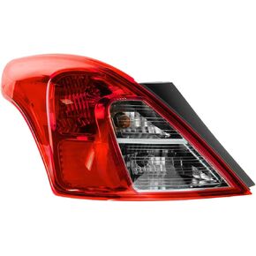 TRQ Left Rear Tail Light Assembly Compatible with 2012-2019 Nissan Versa