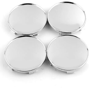 RTrhinoTuning 4 PCS 69mm Wheel Center Caps Compatible with 1 Series 2 Series 3 Series 4 Series 5 Series 6 Series 7 Series Rims, OD: 2.72"(69 mm) ID: 2.52"(64 mm) Chrome Silver