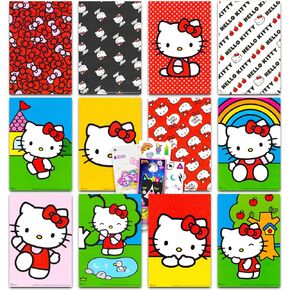 Hello Kitty Poster Pack for Walls - Hello Kitty Room Decor Bundle with 12 Mini Hello Kitty Wall Art Postcards Plus Hello Kitty Stickers, More | 6" x 4" Hello Kitty Poster Collage for Walls