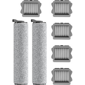 Floor One S5 Replacement Brush Rollers and HEPA Filters Compatible with Tineco Floor ONE S5/Floor One S5 Pro Cordless Wet Dry Vacuum Cleaner Inclue 5 Filters & 2 Brush Rollers