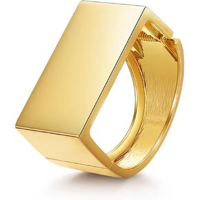 YBMYCM Wide Cuff Chunky Gold Bracelets for Women Open Cuff Bangles Bling Rhinestone Wrist Cuff Bracelets for Women as Gifts