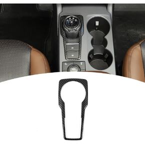 for Bronco Sport Gear Shift Panel Trim Cover Carbon Fiber for Ford Bronco Sport 2021 2022 2023 2024 Black Carbon Fiber Grain Interior Accessories