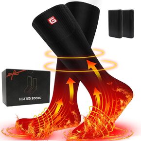 SVPRO Heated Socks for Hunting Men Women Rechargeable Electric Socks with Battery, Washable Heating Socks Foot Warmer Socks for Winter Outdoor Skiing Hiking Riding