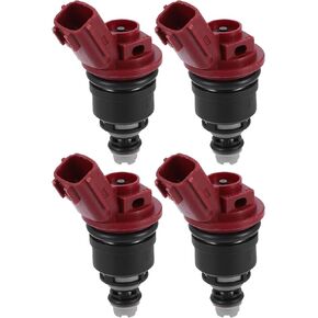 ACROPIX Car Fuel Injector Nozzle Replacement Fit for Nissan Altima 2.4L L4 1993-1999 16600-53J00 - Pack of 4 Black