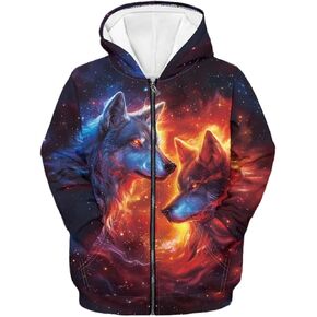 Ystardream Boys Zip Up Hoodie Casual Hooded Sweatshirts with Pockets 6-16