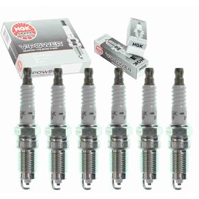 6 pc NGK V-Power Spark Plugs compatible with Ford E-150 Econoline 4.2L V6 1998-2002