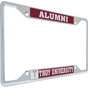 Desert Cactus Troy University Trojans Metal License Plate Frame for Front or Back of Car Officially Licensed (Alumni)