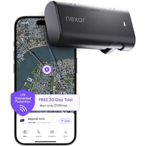 Nexar beam2 Dash Cam - 1 Year Nexar Connect Subscription Included - 2K QHD LTE Connected Unlimited Cloud Storage Live Streaming Parking Mode Night Vision - Front & Cabin Cam (128GB Internal Storage)