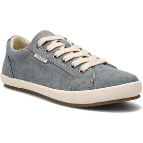 Taos Women's Star Lake Blue Wash Canvas Sneaker 11 M US