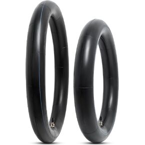 1 PC 2.50/2.75-17 and 1 PC 90/100-14 3.00-14 Replacement Inner Tube with TR4 Straight Valve Stem Butyl Rubber Motorcycle Inner Tubes Compatible with 2.50/2.75-17 and 90/100-14 3.00-14 Tire Tube