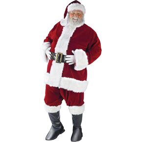 Fun World Costumes Men's Plus-Size Xxl Ultra Velvet Santa Suit