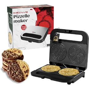 Pizzelle Maker Machine, 2 * 4" Mini Non-stick Electric Pizzelle Cookie Baker for Holiday, Party, Treat
