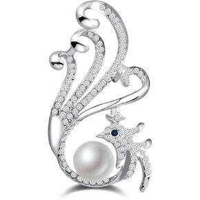 bobauna Phoenix Rhinestone Crystal Brooch Pin Phoenix Bird Lover Gift