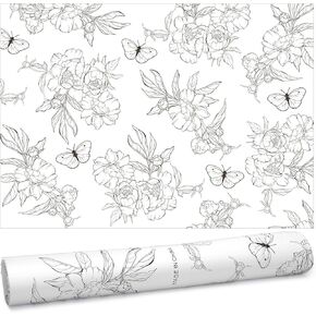 Geosar 10 Sheets Drawer Liners for Dresser Scented Drawer Liners Drawer Paper Liner Non Adhesive Scented Liners for Drawers Fragrant Drawer Liners for Home Shelf Closet (Butterfly,Linen Scent)