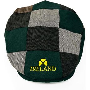 Carrolls Irish Gifts Man of Aran Patch Design Cap with Embroidered Gold Shamrock