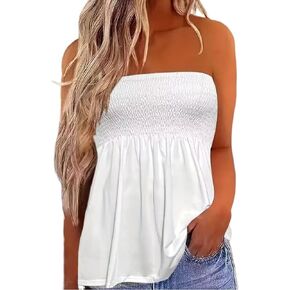 Patchwork Print Tube Tops Women Elastic Trim Strapless Vintage Blouse Multicolour Off The Shoulder Tee