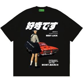 Japanese Streetwear Shirts Men Harajuku Shirt Casual Summer Tops Oversized Graphic Tees Unisex