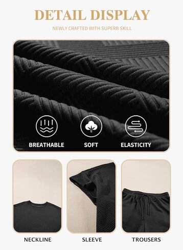 Eytino Women Plus Size 2 Piece Outfits Sweatsuit Short Sleeve Pullover Tops and Drawstring Shorts Pants(1X-5X) in Kuwait