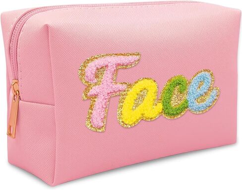 4PCS Premium Preppy Makeup Bag Set w Zipper, Handwritting Waterproof Cosmetic Bag for Women, Cute Preppy Patch Toiletry Bag for Traveling Outdoors, Gift Ideal for Mom Sister Daughter (4PCS) in Saudi Arabia