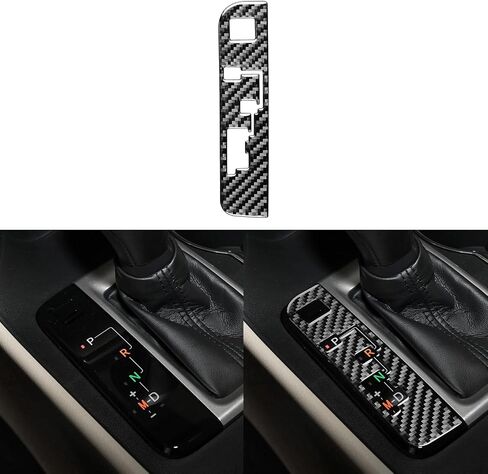 Real Soft Carbon Fiber Car Center Console Shift Indicator Panel Sticker Auto Interior Accessories Compatible with Toyota Highlander 2014 2015 2016 2017 2018 2019 Black in Saudi Arabia
