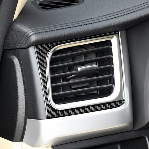 Real Soft Carbon Fiber Car Center Console Shift Indicator Panel Sticker Auto Interior Accessories Compatible with Toyota Highlander 2014 2015 2016 2017 2018 2019 Black in Saudi Arabia