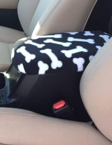 Auto Console Covers- Fits The Toyota Prius Prime, 3 & 4 LE, XLE 2016-2022 Center Console Armrest Cover Anti-Pill Fleece Fabric - Black in Saudi Arabia
