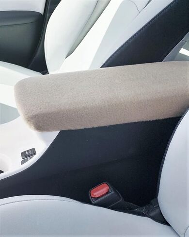 Auto Console Covers- Fits The Toyota Prius Prime, 3 & 4 LE, XLE 2016-2022 Center Console Armrest Cover Anti-Pill Fleece Fabric - Black in Saudi Arabia