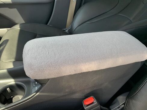 Auto Console Covers- Fits The Toyota Prius Prime, 3 & 4 LE, XLE 2016-2022 Center Console Armrest Cover Anti-Pill Fleece Fabric - Black in Saudi Arabia