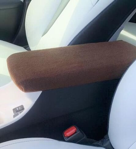 Auto Console Covers- Fits The Toyota Prius Prime, 3 & 4 LE, XLE 2016-2022 Center Console Armrest Cover Anti-Pill Fleece Fabric - Black in Saudi Arabia