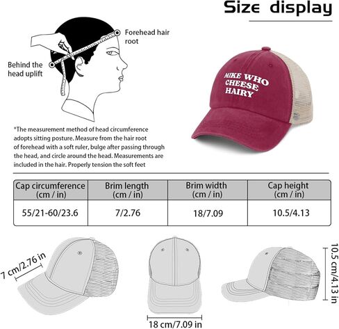 Mike Who Cheese Hairy Hat Funny Trucker Hats for Women Funny Baseball Hat Funny Gifts for Men in Saudi Arabia