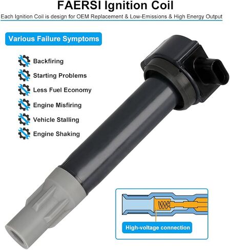Ignition Coil Pack of 6 Compatible with 2006-2010 Dodge Charger Magnum Nitro Challenger Avenger & Chrysl 300 Town & Country Sebring Pacifica 2.7L 3.5L 4.0L V6 for 4606869AA 4606869AB UF502 in Saudi Arabia