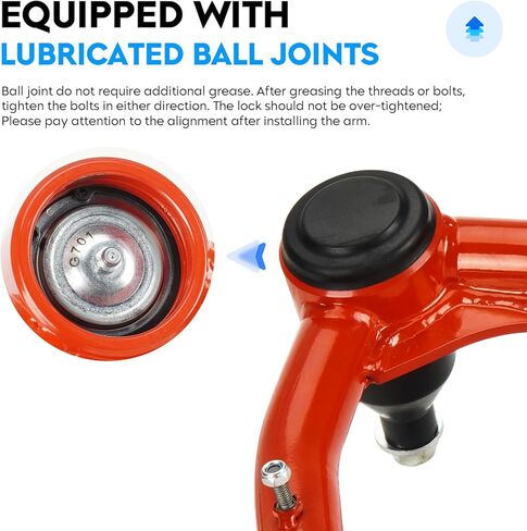 رفع أذرع التحكم العلوي الأمامي 2-4 بوصة لسيارة Chevy Silverado 1500 2019-2022، GMC Sierra 1500 2019-2022، مع استبدال مفاصل الكرة، طقم تعليق قابل للتعديل 4 قطع in Kuwait