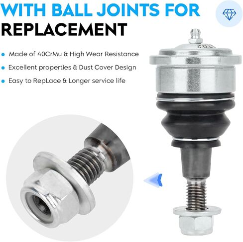 رفع أذرع التحكم العلوي الأمامي 2-4 بوصة لسيارة Chevy Silverado 1500 2019-2022، GMC Sierra 1500 2019-2022، مع استبدال مفاصل الكرة، طقم تعليق قابل للتعديل 4 قطع in Kuwait