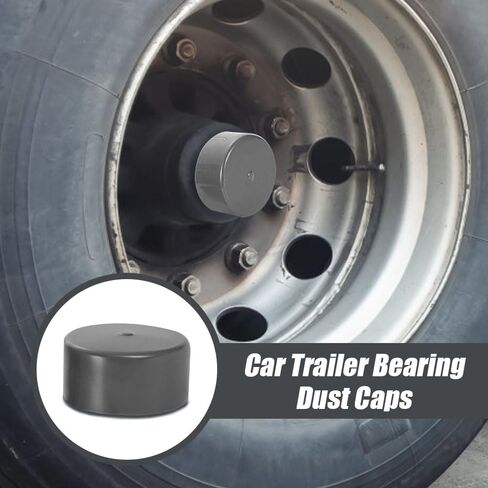 2PCS Bearing Dust Caps, 1.98 Inch Grey Rubber Caps, Trailer Wheel Hub Dust Covers Replacement Bearing Protector, Universal Automotive Exterior Accessories for Trailer Boat Wheel in Saudi Arabia