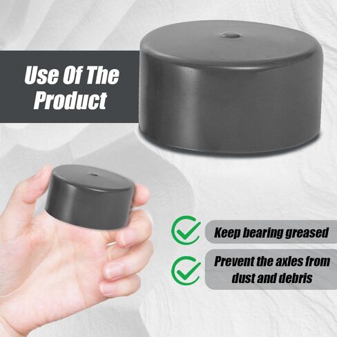 2PCS Bearing Dust Caps, 1.98 Inch Grey Rubber Caps, Trailer Wheel Hub Dust Covers Replacement Bearing Protector, Universal Automotive Exterior Accessories for Trailer Boat Wheel in Saudi Arabia