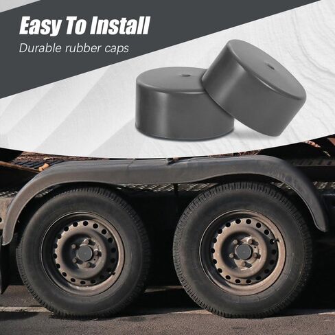 2PCS Bearing Dust Caps, 1.98 Inch Grey Rubber Caps, Trailer Wheel Hub Dust Covers Replacement Bearing Protector, Universal Automotive Exterior Accessories for Trailer Boat Wheel in Saudi Arabia