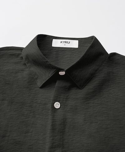 KYKU Summer Men Button Shirts - Casual Beach Short Sleeve Clothes - Fashion Lightweight Plain Clothing with Pocket in Kuwait