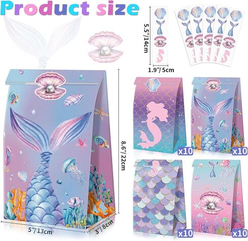 XJLANTTE Butterfly Party Gift Bags - 40 Pcs Goodie Bags Party Favor Bags with Butterfly Stickers, Colored Paper Bags Treat Bags Birthday Goodie Bags for Kids Butterfly Birthday Party Supplies in Saudi Arabia