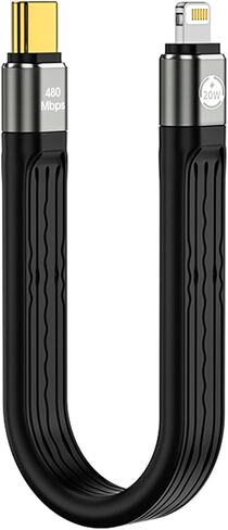 2-Packs Short USB C Cable, (5inch) Thunderbolt 4 USB 4 Cable with 40Gbps Data Transfer 240W PD Fast Charging 8K@60Hz, Compatible for iPhone 15 Pro Max, External SSD, Docking, eGPU Laptop in Kuwait