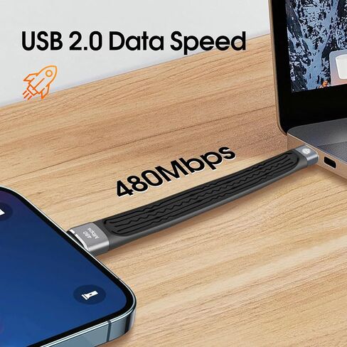 2-Packs Short USB C Cable, (5inch) Thunderbolt 4 USB 4 Cable with 40Gbps Data Transfer 240W PD Fast Charging 8K@60Hz, Compatible for iPhone 15 Pro Max, External SSD, Docking, eGPU Laptop in Kuwait