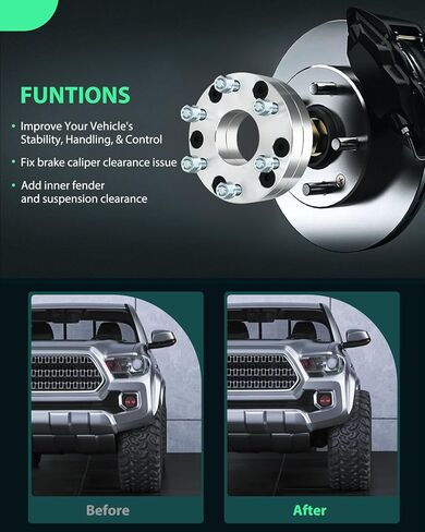SCITOO 4Pcs 5x4.5 to 6x5.5 Wheel Adapters 2 inch Bore 74mm Studs 12x1.5 5 Lug Wheel Spacers No Hubcentric Fit for Hyundai Tucson 2005-2021,for Honda Civic 1973-2021 in Saudi Arabia