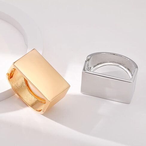 YBMYCM Wide Cuff Chunky Gold Bracelets for Women Open Cuff Bangles Bling Rhinestone Wrist Cuff Bracelets for Women as Gifts in Kuwait