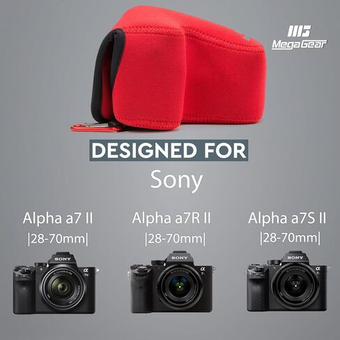 جراب كاميرا MegaGear Sony Alpha A7S II، A7R II، A7 II (28-70 مم) خفيف للغاية من النيوبرين، مع حلقة تسلق in Kuwait