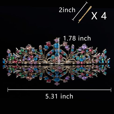 Tiaras for Girls Princess Crown Headband Birthday Queen Rhinestone Shiny Silver Tiara Princess Decoration for Party, Birthday, Halloween, Photo, Gift, Christmas in Saudi Arabia