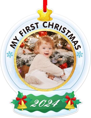 WhstSign Babys First Christmas Picture Frame Ornaments 2024 My First Christmas Photo Frame Ornaments for Christmas Tree Babies 1st Baby Boy Girl First Christmas Ornaments Gifts for Newborn New Parents in Saudi Arabia