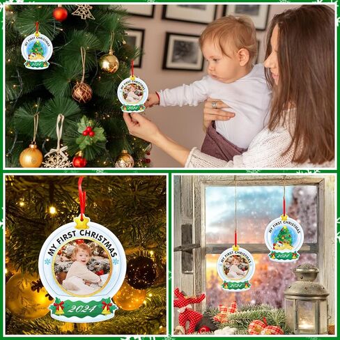 WhstSign Babys First Christmas Picture Frame Ornaments 2024 My First Christmas Photo Frame Ornaments for Christmas Tree Babies 1st Baby Boy Girl First Christmas Ornaments Gifts for Newborn New Parents in Saudi Arabia