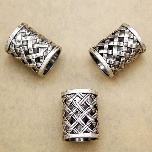 RechicGu 3 قطع فضية منسوجة نورس فايكنغ القراصنة التنين الرونية اللحية الخرزة المجدل حلقة جديلة الشعر دبوس مجموعة in Kuwait