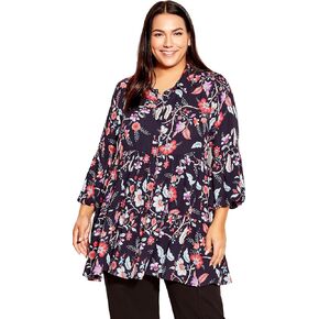 Avenue Women's Plus Size Tunic Enchant PRT